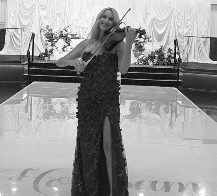 Musician performing at a corporate event