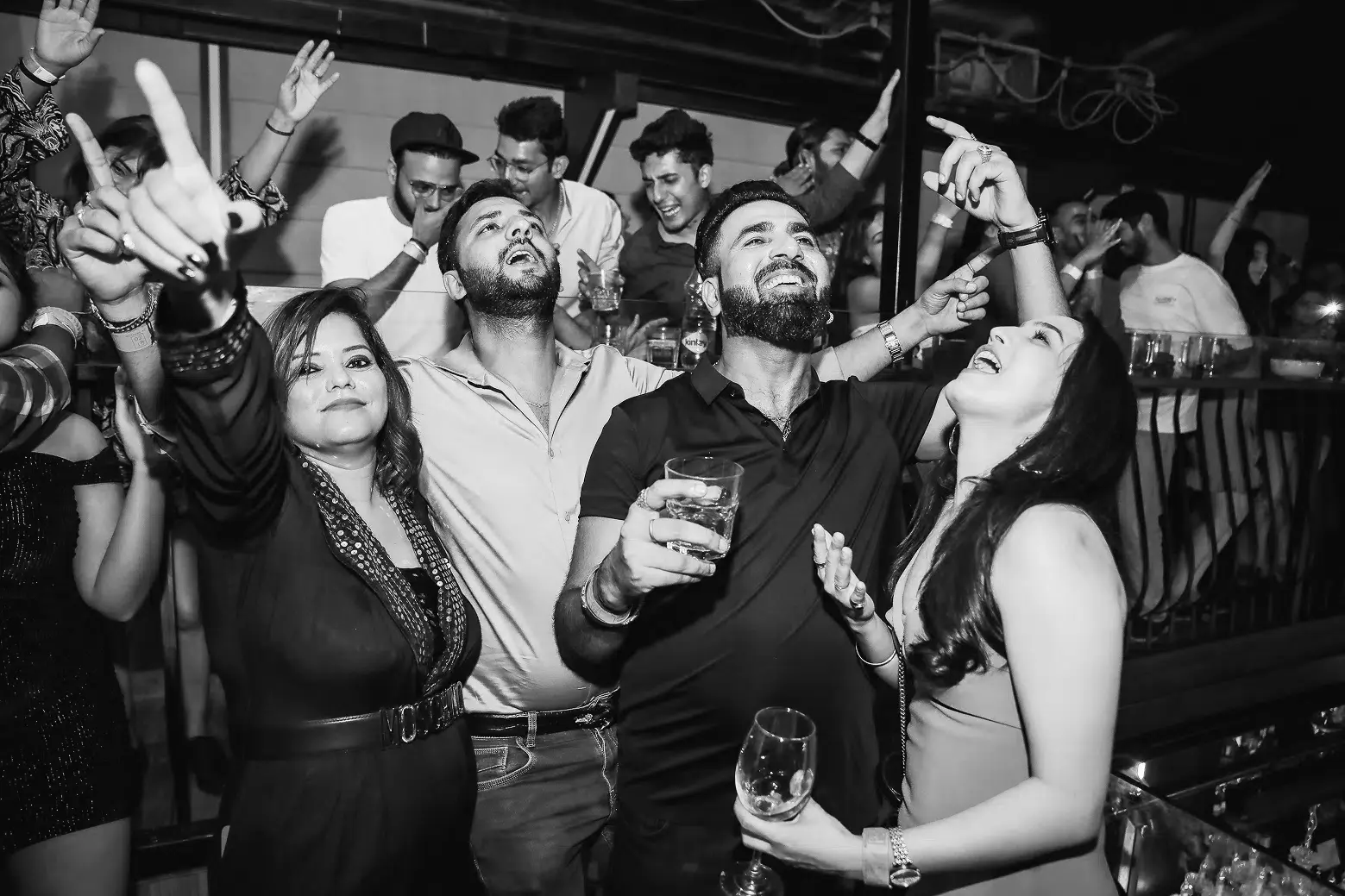 Guests dancing at a party