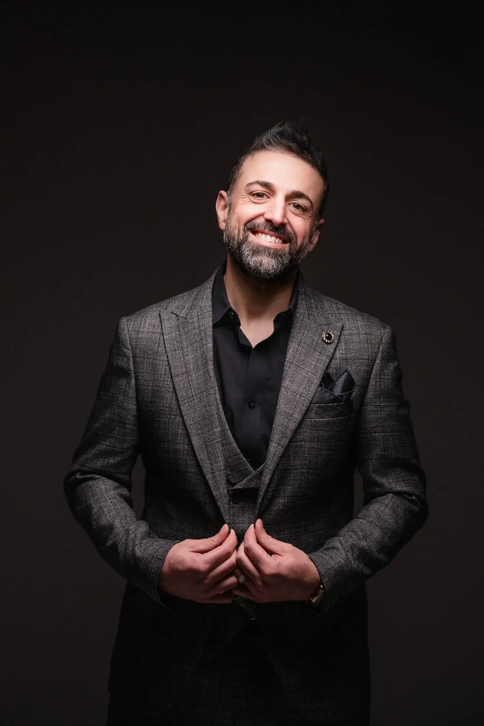 Victor from Valor Events wearing a grey suit